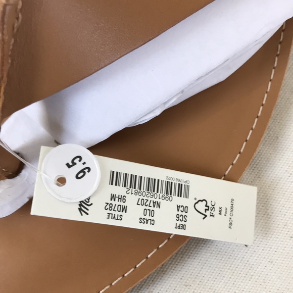 NWT Madewell Size 9.5 THE BOARDWALK CHUNKY THONG SANDAL tan leather comfy flat - Picture 8 of 8
